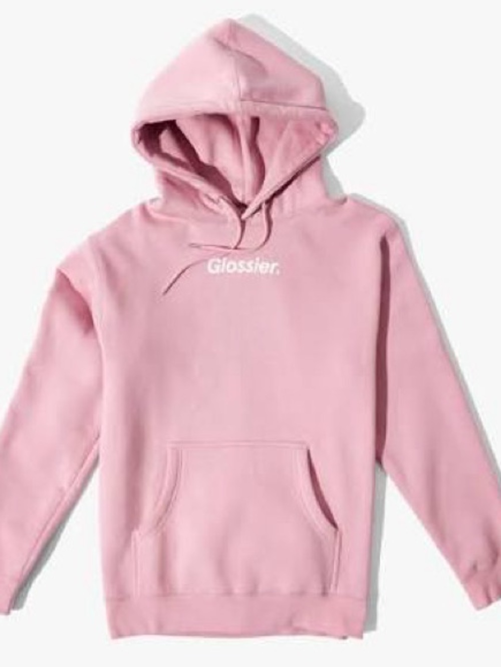 Glossier Light Pink Hoodie Sweater - Men's Pullover